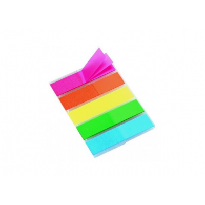 Стикер-закладка Р01-1 5 цветов полоски пластик